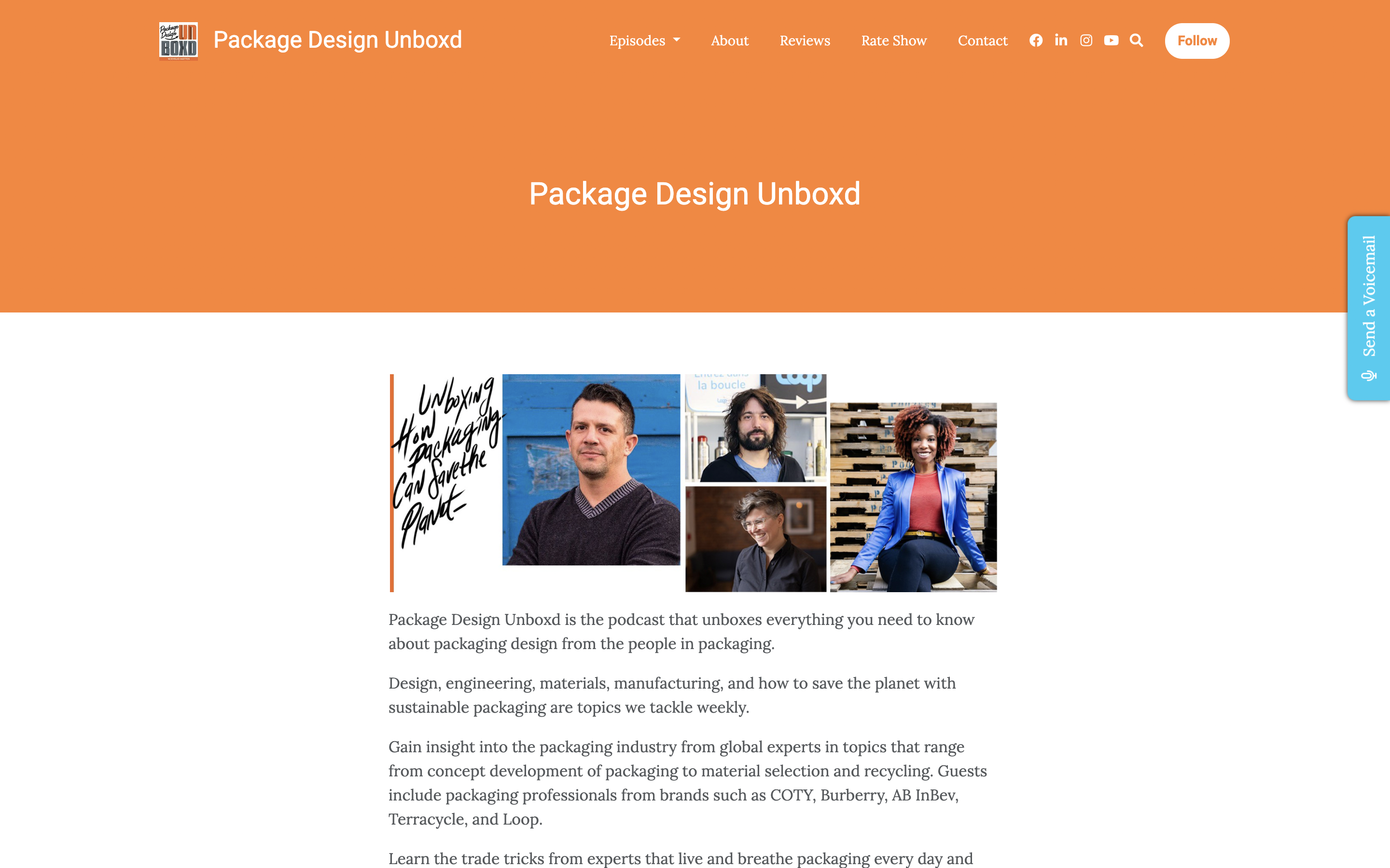 Packaging Unboxd website