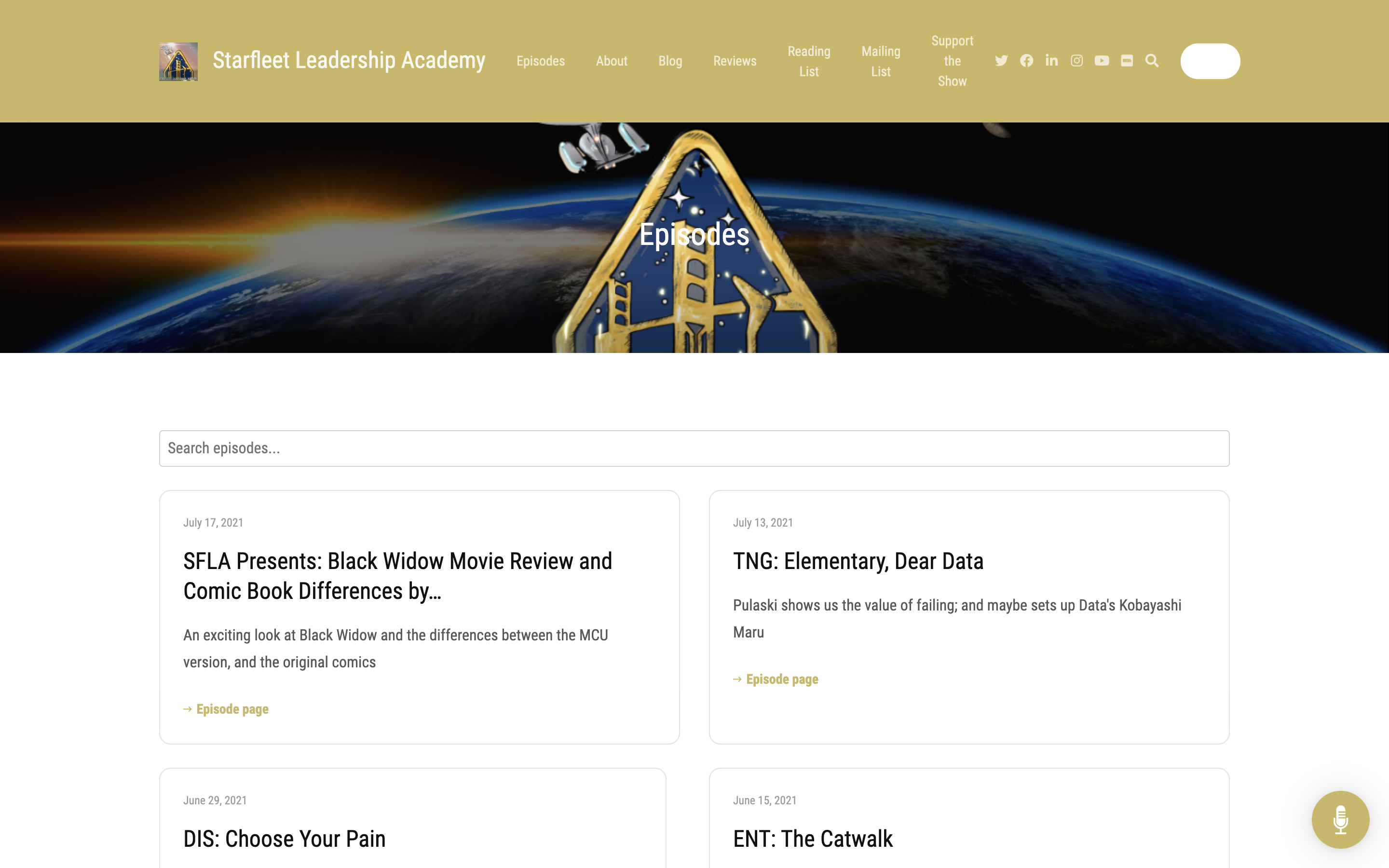 Starfleet Leadership Academy website