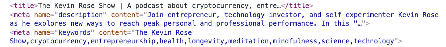 example metatags