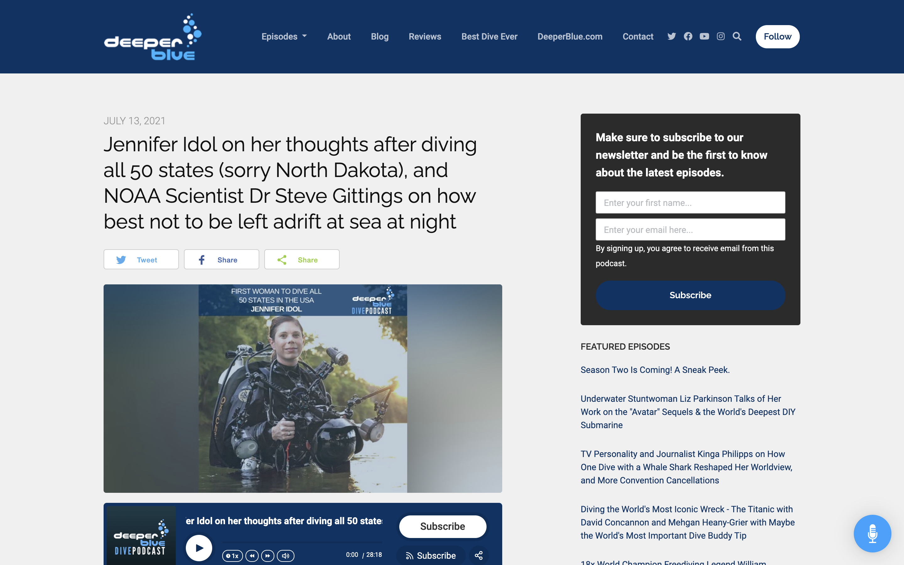 DeeperBlue Podcast website