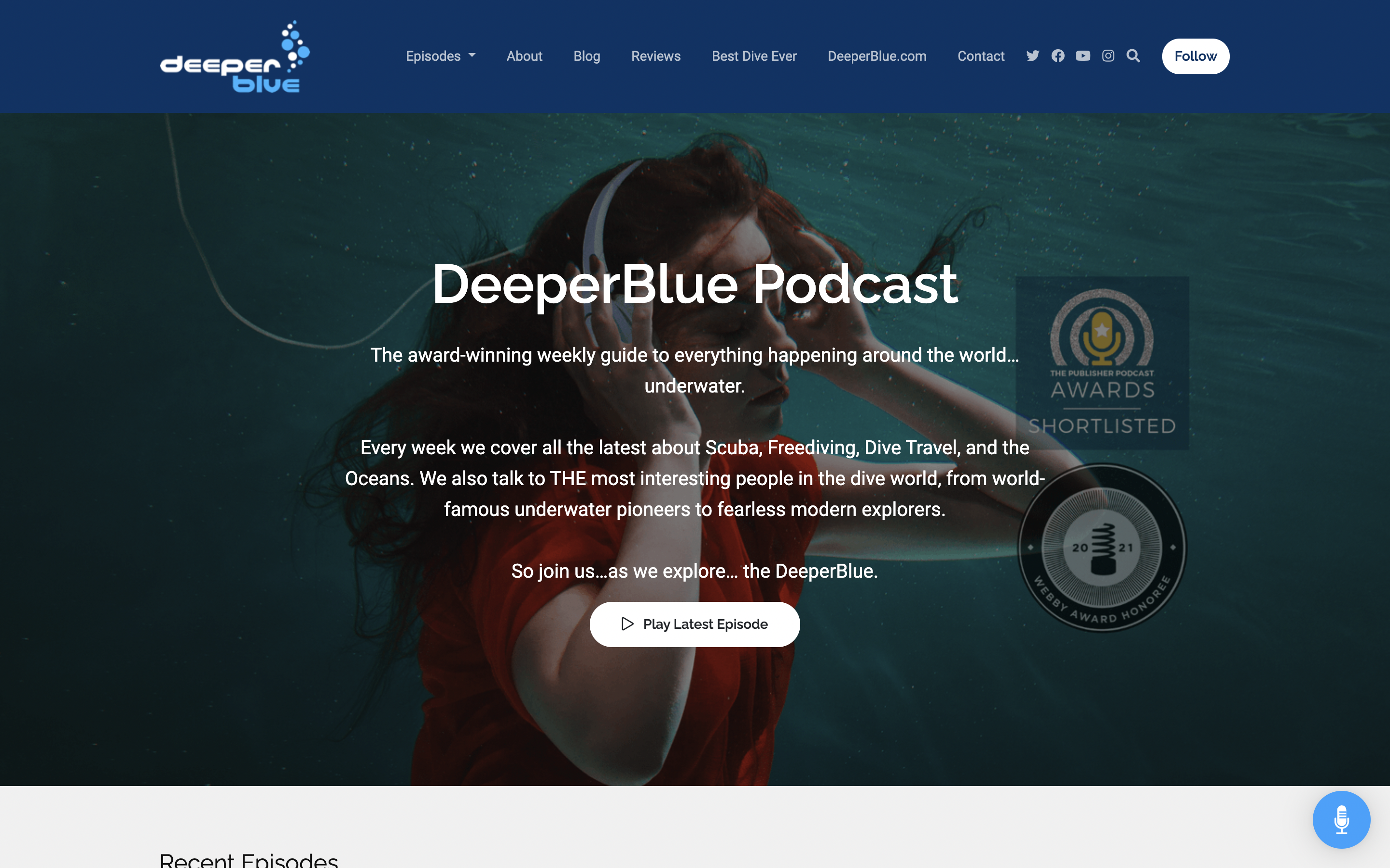 DeeperBlue Podcast website