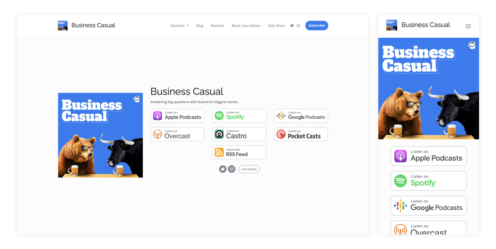 Every Podpage now includes a Follow page image